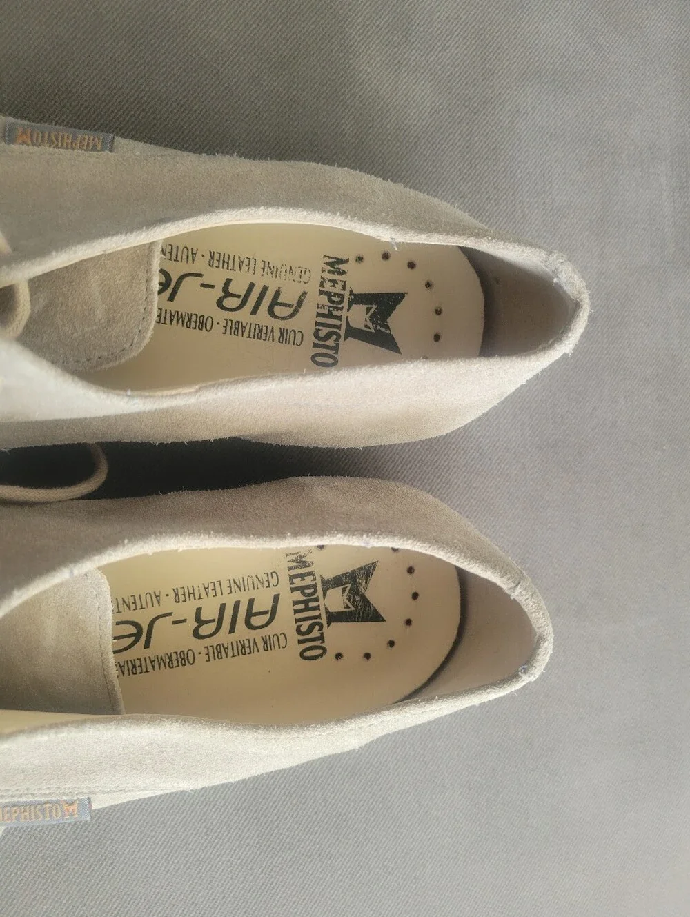 Mephisto Men's Tan Leather Suede Airjet Welt Air Relax Oxfords US 10.5